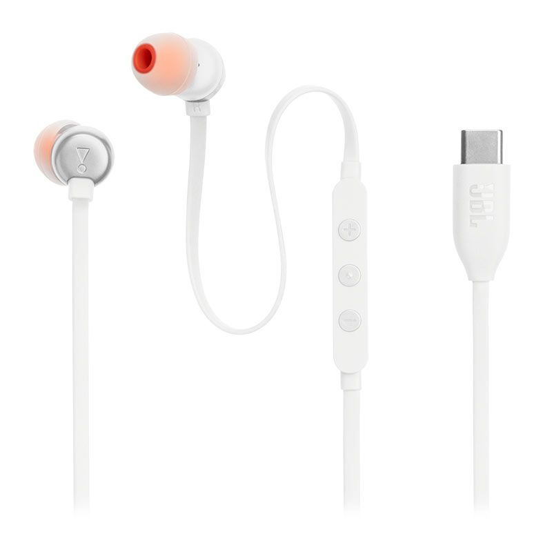 Fone de Ouvido Intra-Auricular JBL Tune 310C, Branco, JBLT310CWHT