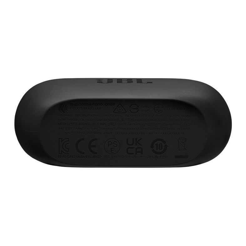 Fone de Ouvido Intra Auricular JBL Wave Buds 2, Bluetooth, Preto, JBLWBUDS2BLK