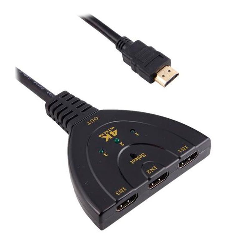 Switch HDMI F3 3 em 1, 4K/2K, JC-HS-HM
