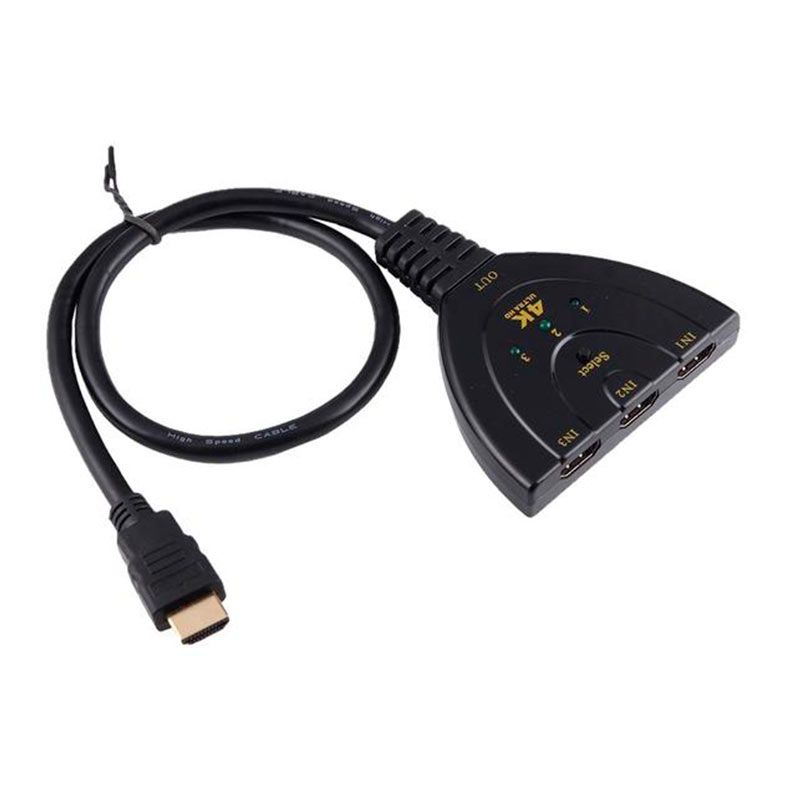 Switch HDMI F3 3 em 1, 4K/2K, JC-HS-HM