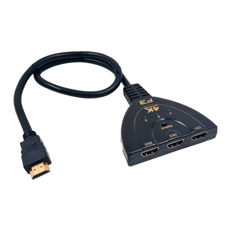 Switch HDMI F3 3 em 1, 4K/2K, JC-HS-HM