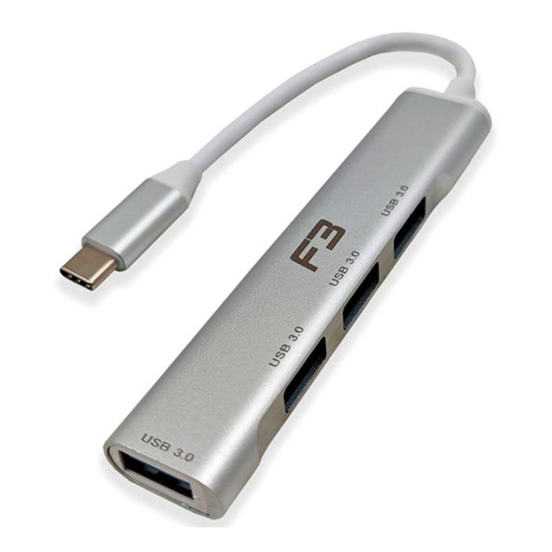 HUB F3 4 Portas USB 3.0, Branco, JC-TYC-4USB