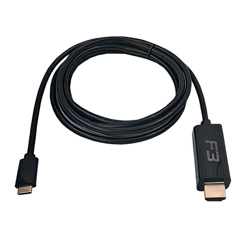 Cabo Adaptador F3 Tipo-C Para HDMI 4K, 1.8M, Preto, JC-TYC-HM1.8P