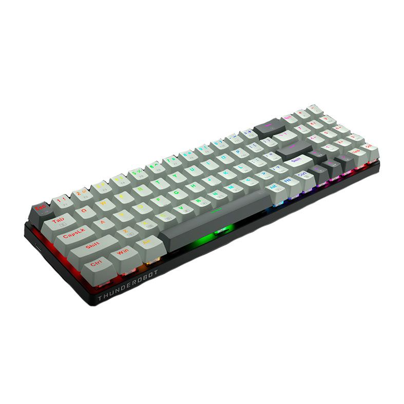 Teclado Mecanico Gamer Thunderobot K78, RGB, Switch Vermelho, Cinza e Branco, JM03NA008