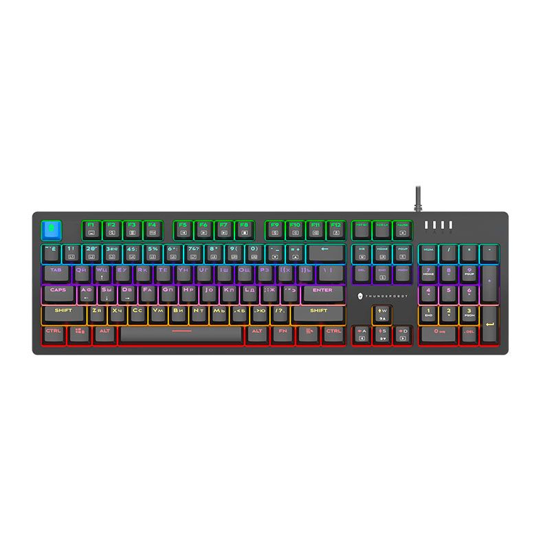 Teclado Mecanico Gamer Thunderobot KG3104C, RGB, Switch Blue, Preto, JM03NXE06