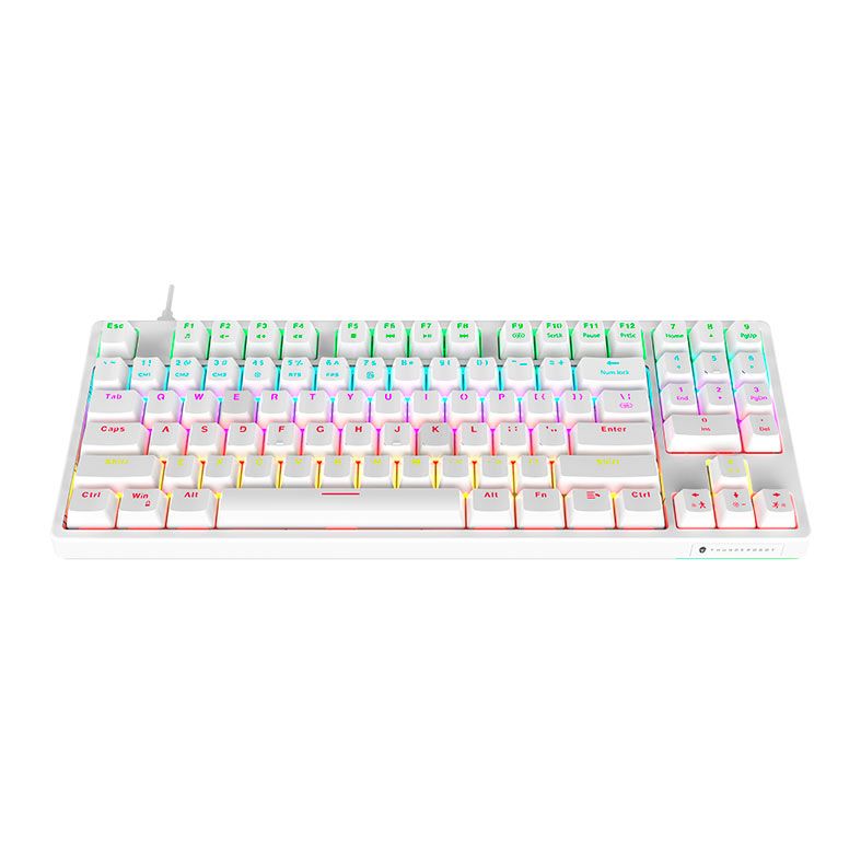 Teclado Mecanico Gamer Thunderobot KG3089R, RGB, Switch Red, Branco, JM03NYE06