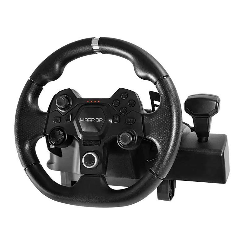 Volante e Pedais Multi Warrior Artaxes, Multi Plataformas, Preto, JS090