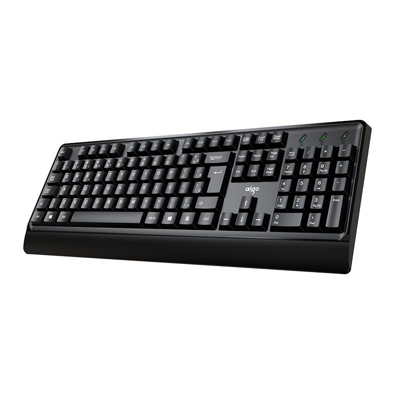 Teclado Aigo K100, ABNT2, Preto, K100