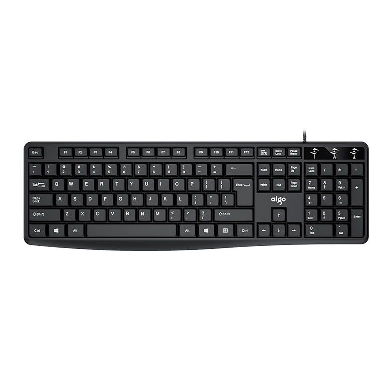 Teclado Aigo K120, ANSI, Preto, K120