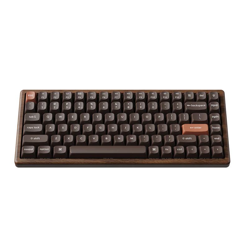 Teclado Magnetico Keychron K2HE Wood Edition, Wireless, Switch Double Rain Magnetic Nebula, K2H-F1W