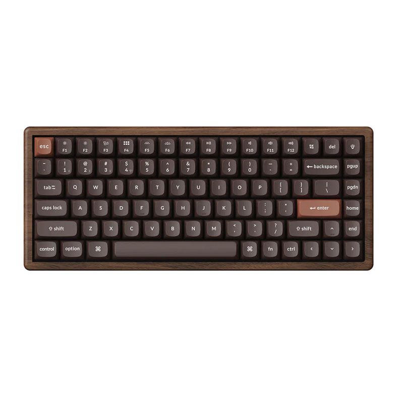Teclado Magnetico Keychron K2HE Wood Edition, Wireless, Switch Double Rain Magnetic Nebula, K2H-F1W