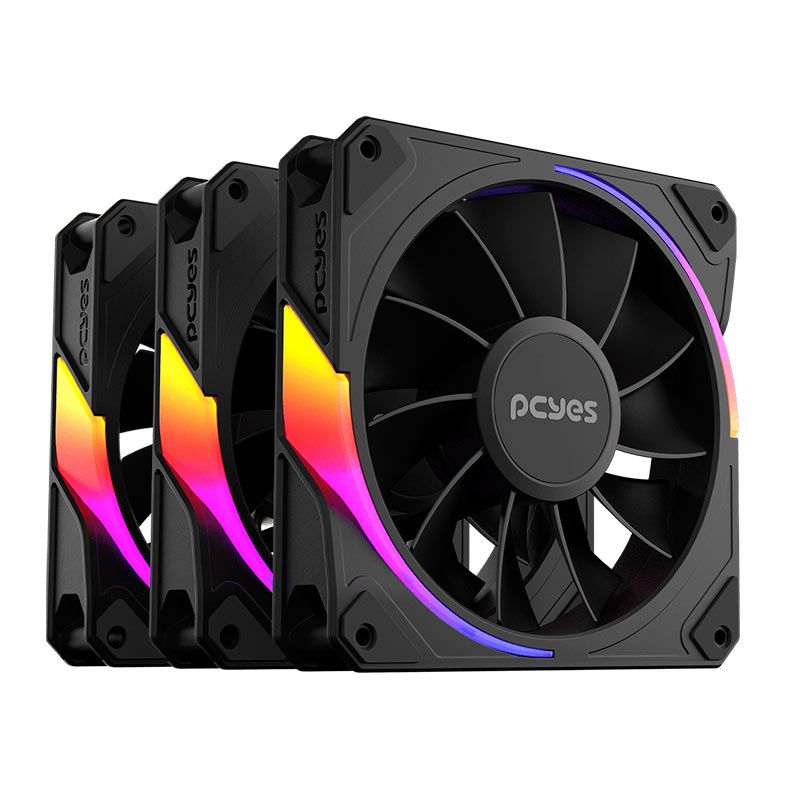 Kit Ventoinhas PCYes Sangue Frio 3 Reverse, ARGB, 3x120mm, Black