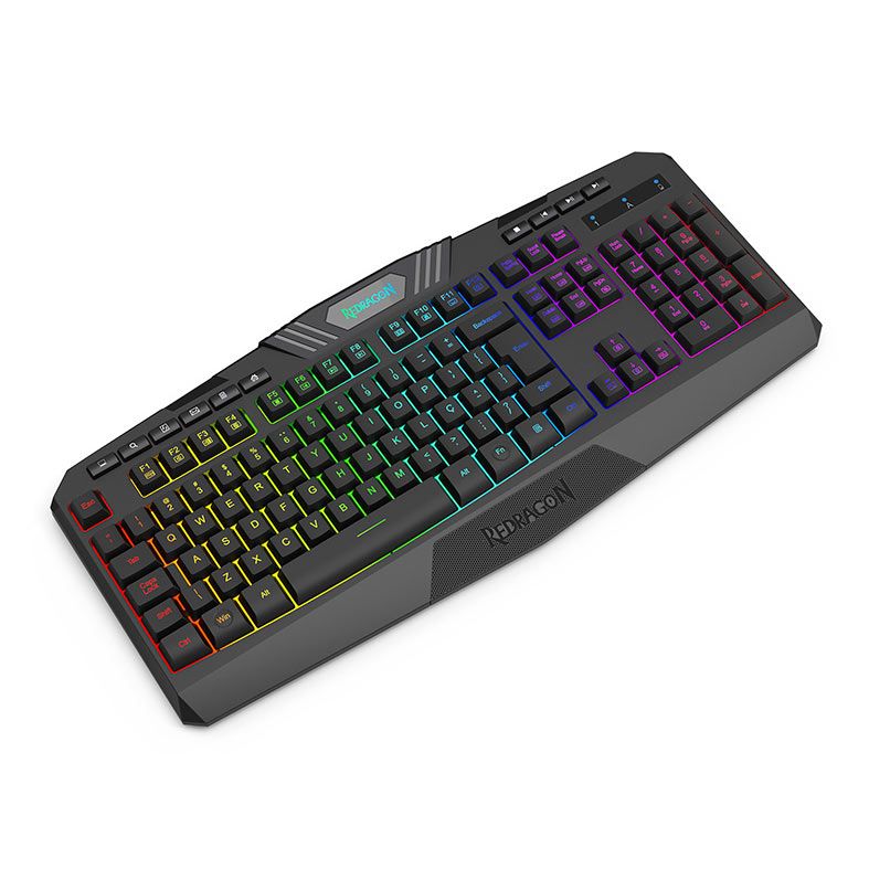 Teclado Gamer Redragon Harpe, RGB, Wireless, Preto, K503-KS