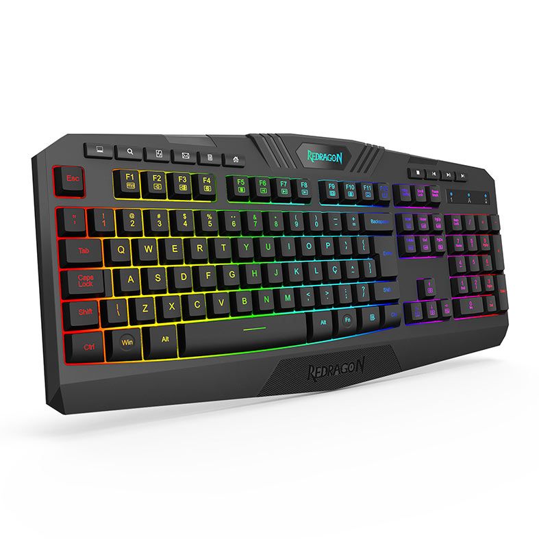 Teclado Gamer Redragon Harpe, RGB, Wireless, Preto, K503-KS