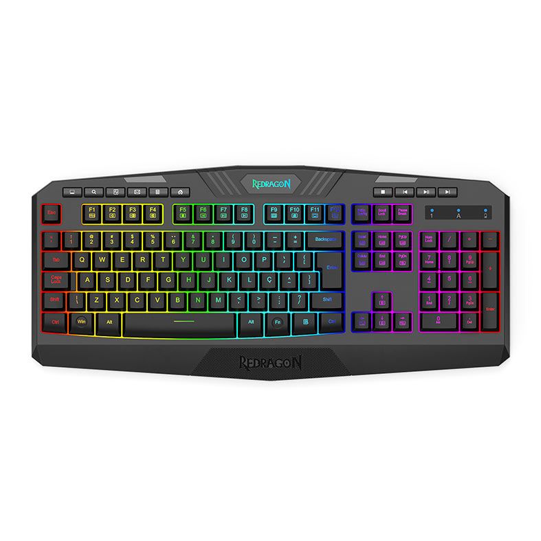 Teclado Gamer Redragon Harpe, RGB, Wireless, Preto, K503-KS