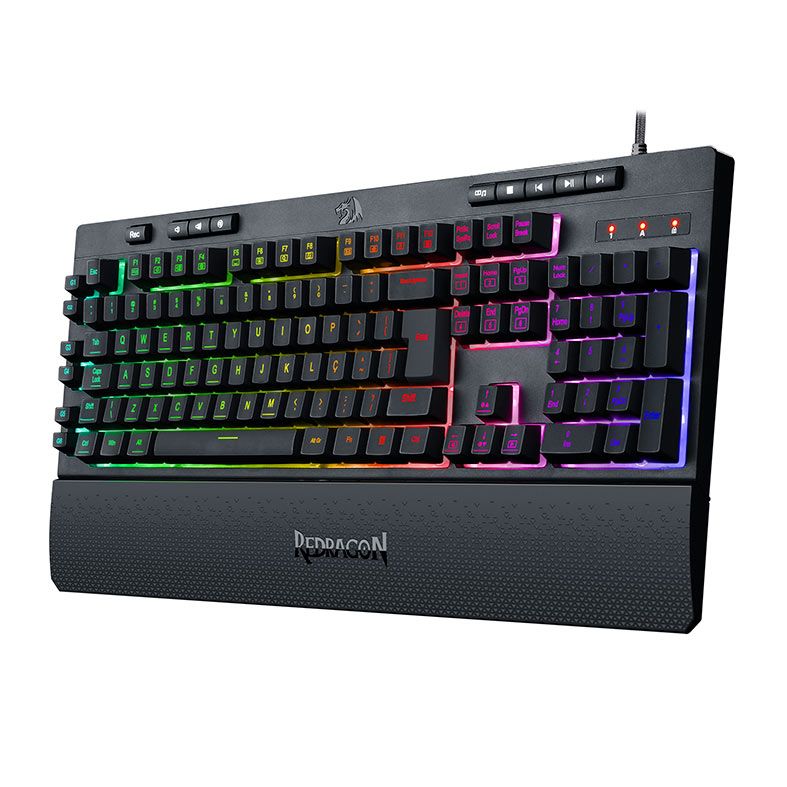 Teclado Gamer Redragon Shiva RGB, K512RGB-PT