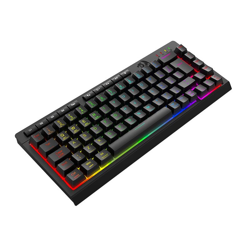 Teclado Membrana Gamer Redragon Crescent 68 Pro, RGB, 65%, Tri-Mode, Preto, K519RGB-PRO
