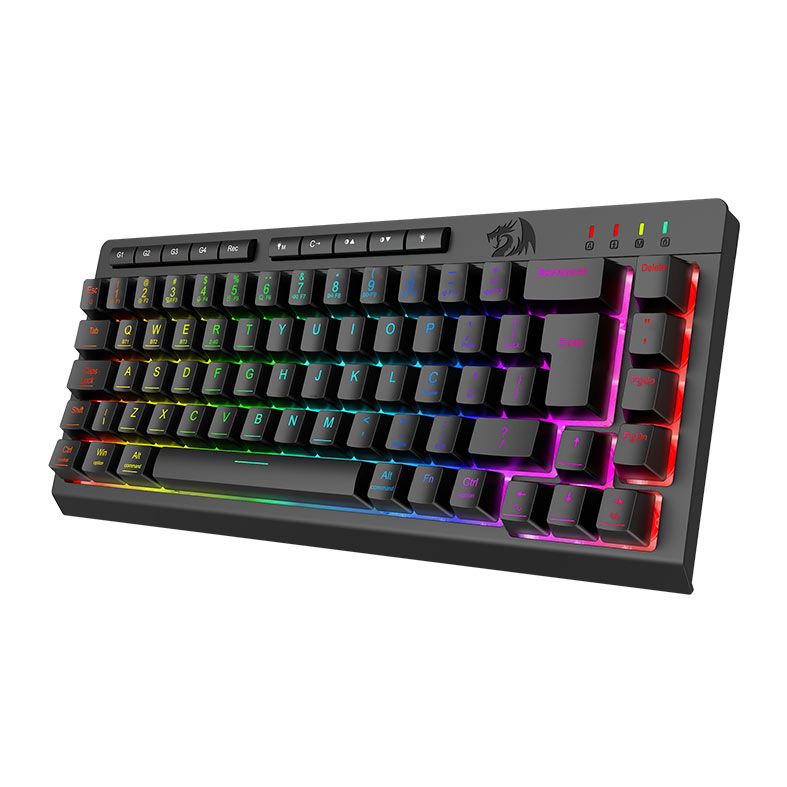 Teclado Membrana Gamer Redragon Crescent 68 Pro, RGB, 65%, Tri-Mode, Preto, K519RGB-PRO