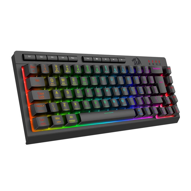 Teclado Membrana Gamer Redragon Crescent 68 Pro, RGB, 65%, Tri-Mode, Preto, K519RGB-PRO