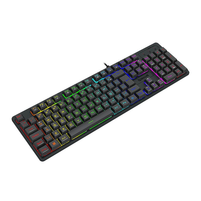 Teclado Gamer Redragon Netherbane, Rainbow, Preto, K521-R-PT
