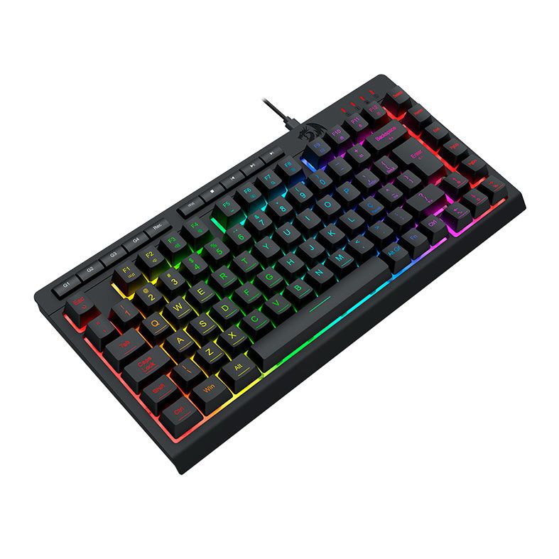 Teclado Membrana Redragon Crescent, RGB, 75%, USB, Preto, K524-RGB-PT