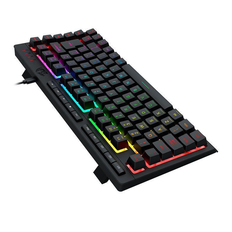 Teclado Membrana Redragon Crescent, RGB, 75%, USB, Preto, K524-RGB-PT