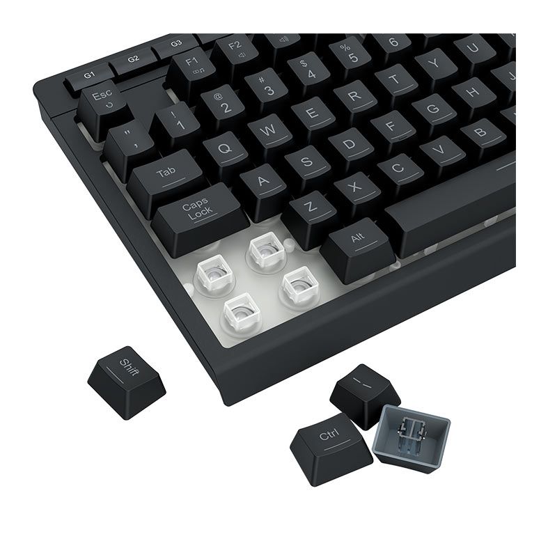 Teclado Membrana Redragon Crescent, RGB, 75%, USB, Preto, K524-RGB-PT
