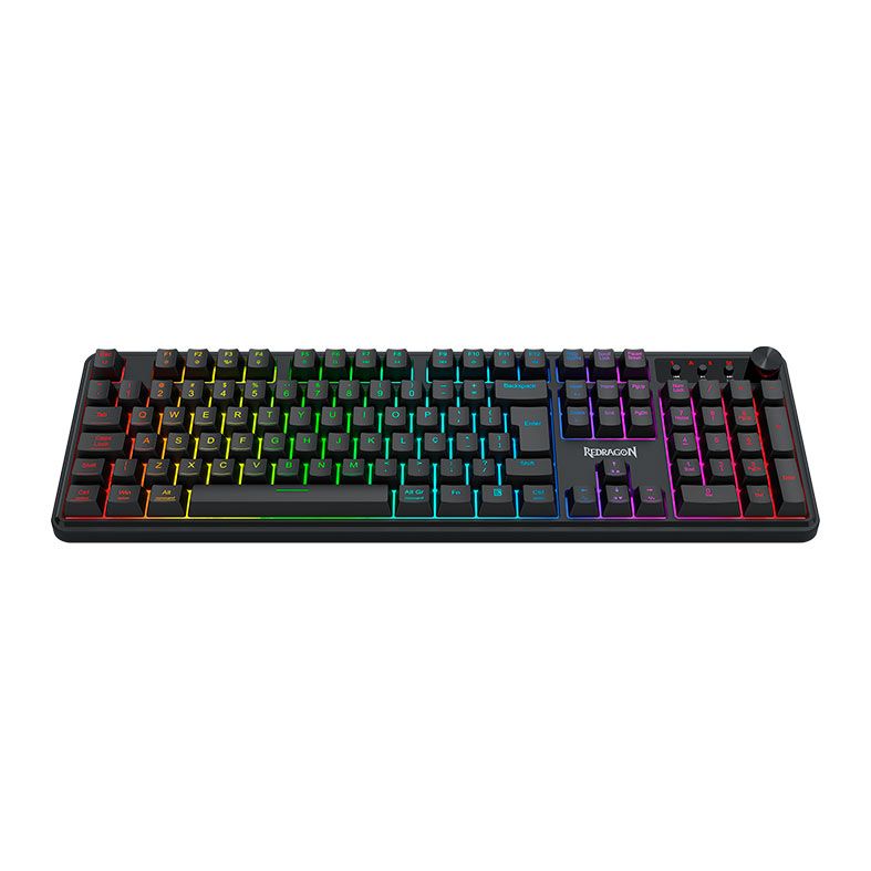 Teclado Membrana Gamer Redragon Crescent 75 Pro, RGB, 75%, Tri-Mode, Preto, K524RGB-PRO