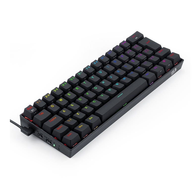 Teclado Mecanico Gamer Redragon Draconic PRO, RGB, ABNT2 60%, Switch Azul, Preto, K530RGB-PRO-(PT-BLUE)
