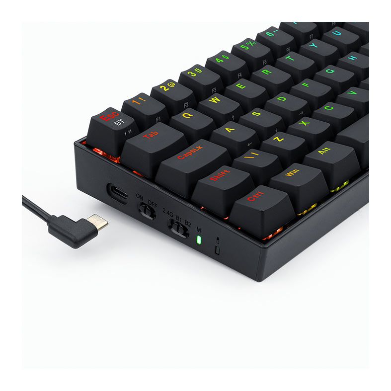 Teclado Mecanico Gamer Redragon Draconic PRO, RGB, ABNT2 60%, Switch Marron, Preto, K530RGB-PRO-(PT-BROWN)