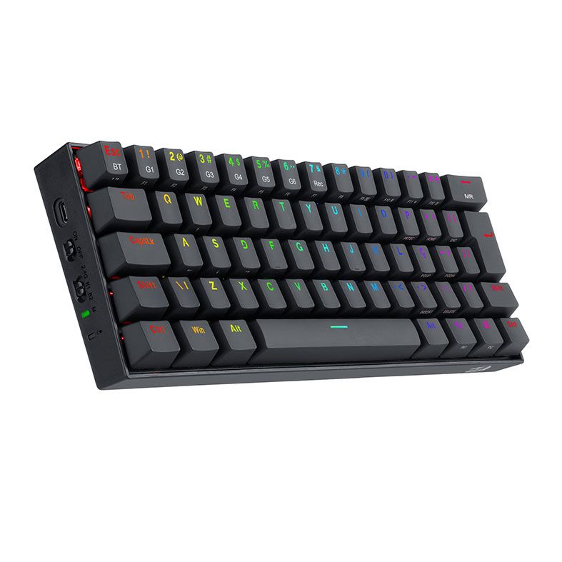 Teclado Mecanico Gamer Redragon Draconic PRO, RGB, ABNT2 60%, Switch Marron, Preto, K530RGB-PRO-(PT-BROWN)