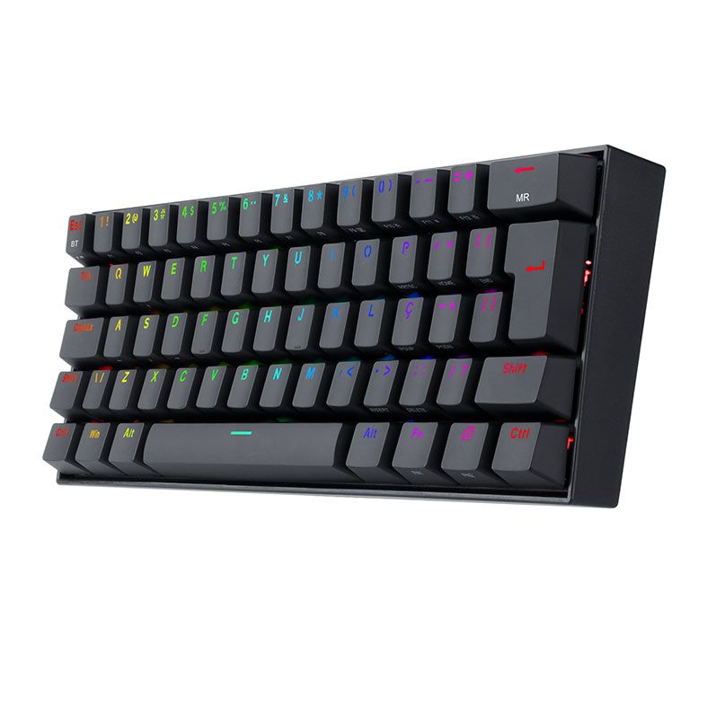 Teclado Mecanico Gamer Redragon Draconic PRO, RGB, ABNT2 60%, Switch Marron, Preto, K530RGB-PRO-(PT-BROWN)