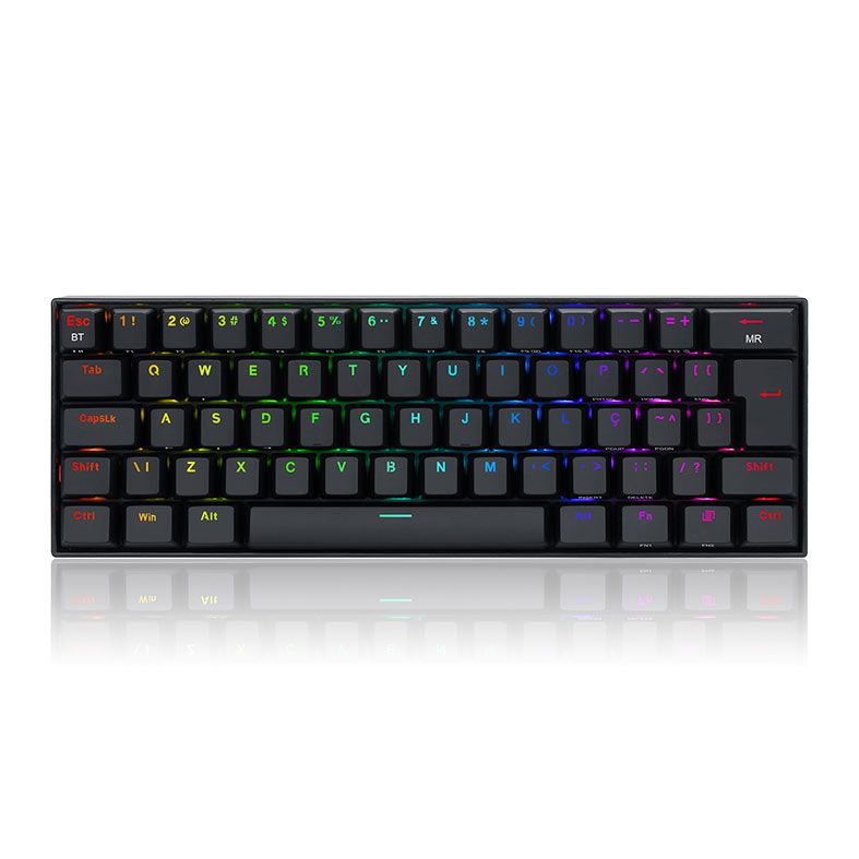 Teclado Mecanico Gamer Redragon Draconic PRO, RGB, ABNT2 60%, Switch Marron, Preto, K530RGB-PRO-(PT-BROWN)