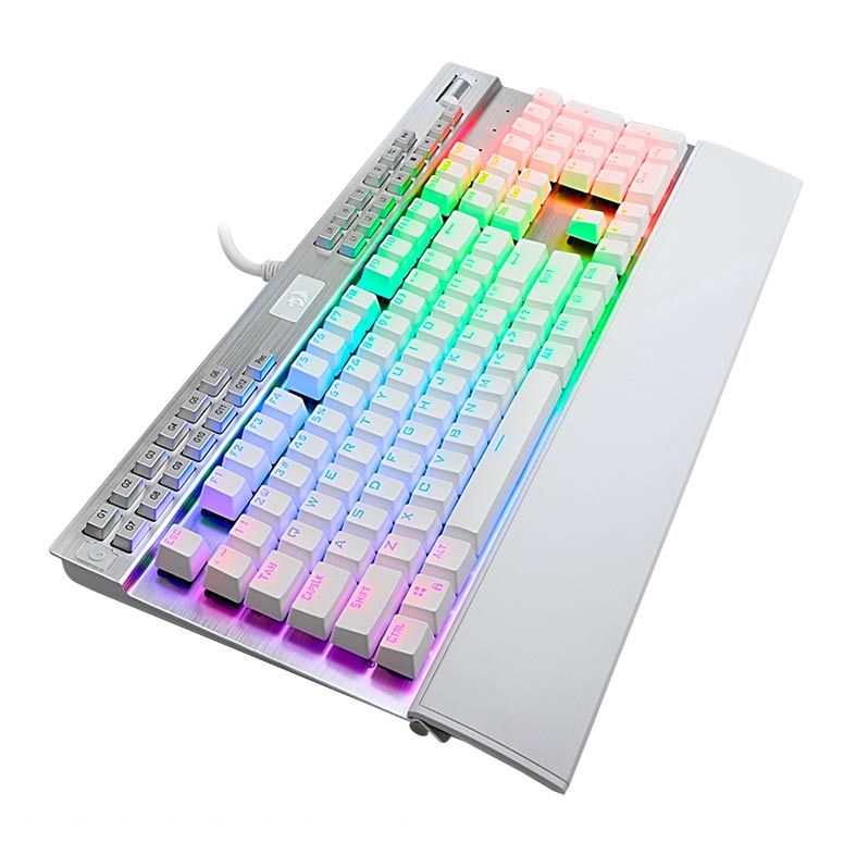 Teclado Mecânico Redragon Yama Lunar White RGB, K550W-RGB-1