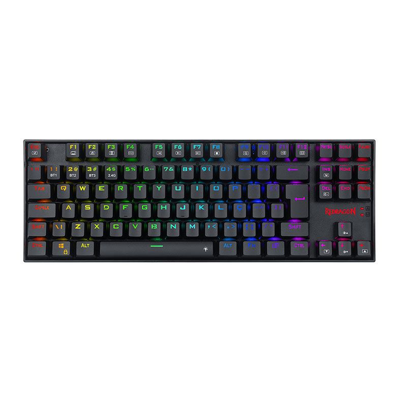 Teclado Mecanico Redragon Kumara Pro, RGB, ABNT2, Wireless, Switch Preto, Preto, K552RGB-BRS-B-PT-BLACK