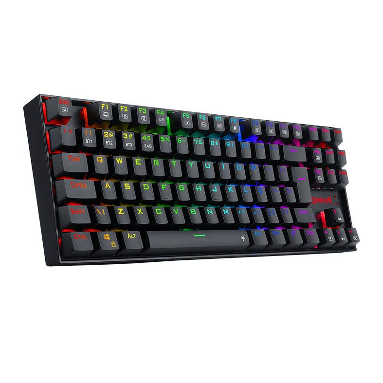 Teclado Mecanico Redragon Kumara Pro, RGB, Wireless, Switch Azul, Preto, K552RGB-BRS-B-PT-BLUE