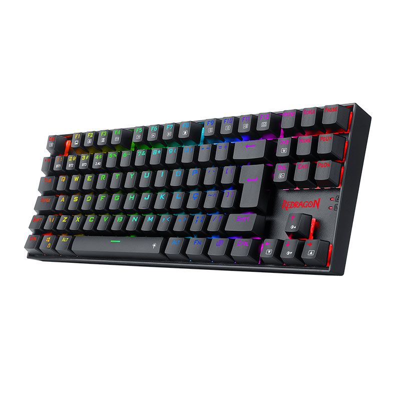 Teclado Mecanico Redragon Kumara Pro, RGB, Wireless, Switch Azul, Preto, K552RGB-BRS-B-PT-BLUE