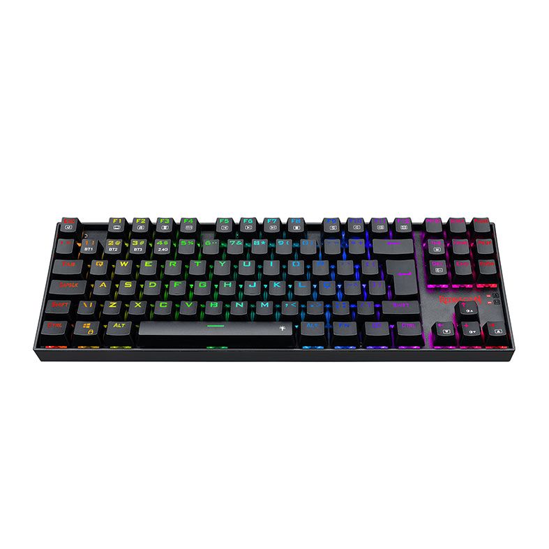Teclado Mecanico Redragon Kumara Pro, RGB, ABNT2, Wireless, Switch Vermelho, Preto, K552RGB-BRS-B-PT-RED