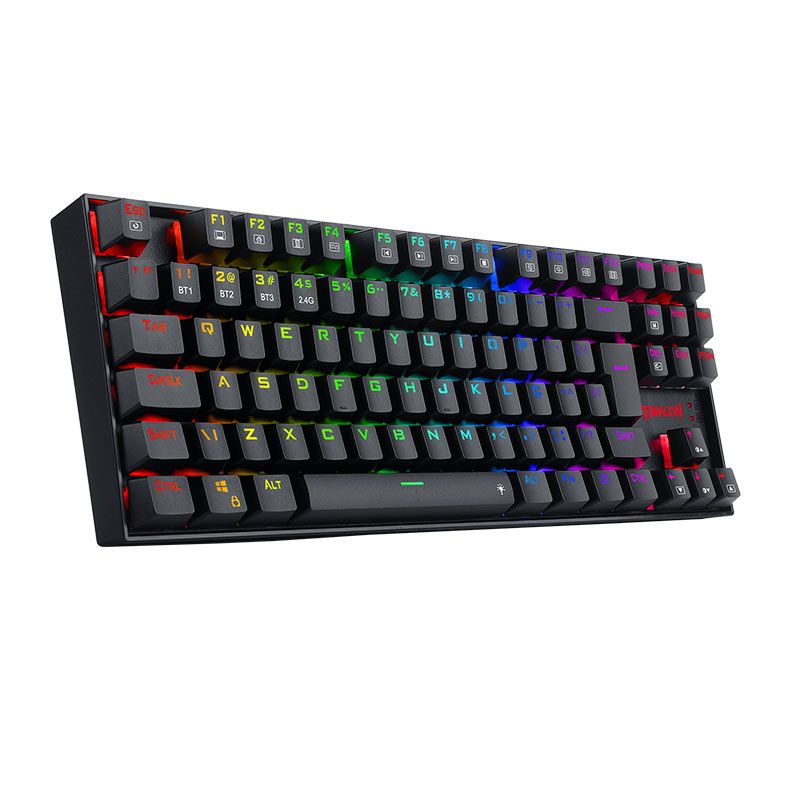 Teclado Mecanico Redragon Kumara PRO, RGB, Wireless, Switch Marrom, Preto, K552RGB-BRS-B-PT-BROWN