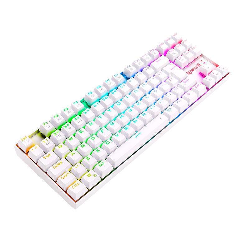 Teclado Mecanico Redragon Kumara Pro, RGB, Wireless, Switch Marrom, Branco, K552RGB-BRS-W-PRO