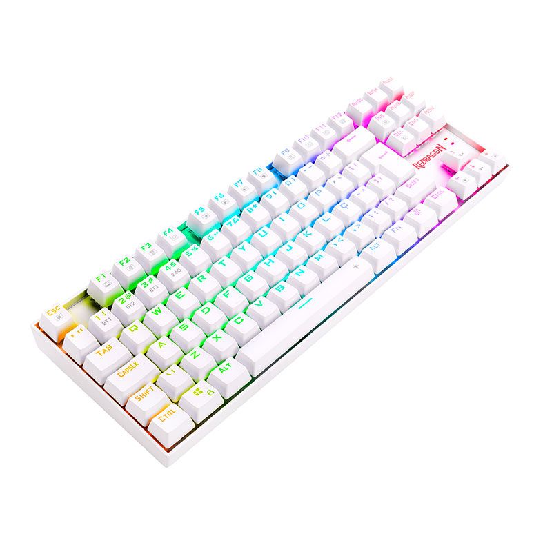Teclado Mecanico Redragon Kumara Pro, RGB, ABNT2, Wireless, Switch Vermelho, Branco, K552RGB-BRS-W-PT-RED