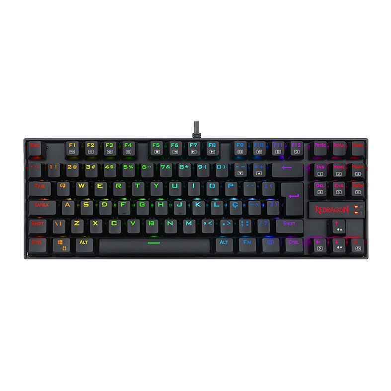 Teclado Magnetico Gamer Redragon Kumara Pro, RGB, Switch Vermelho, Preto, K552RGB-PRO-PT-RED