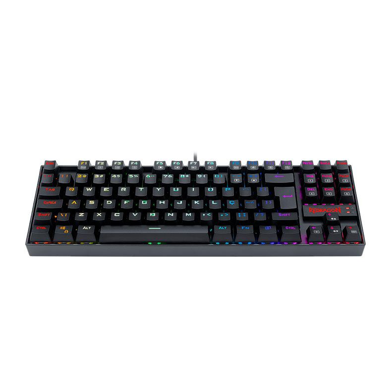 Teclado Mecanico Redragon Kumara Pro, RGB, Switch Marrom, Preto, K552RGB-PRO-V2-PT-BROWN