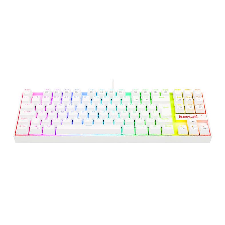 Teclado Magnetico Gamer Redragon Kumara Pro, RGB, Switch Azul, Branco, K552W-RGB-PRO-PT-BLUE