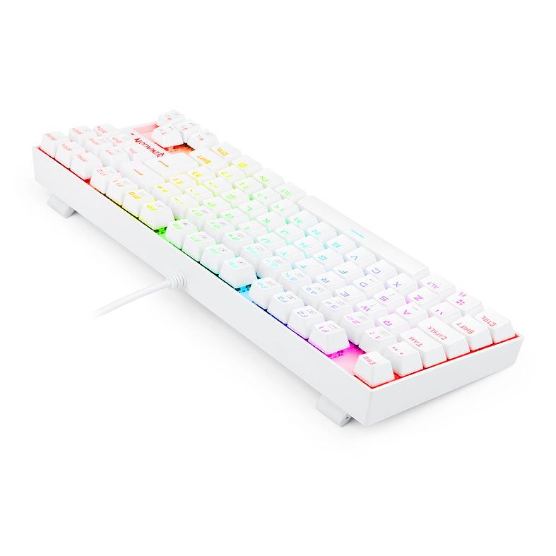 Teclado Mecanico Redragon Kumara Lunar White RGB Switch Brown, K552W-RGB PT-BROWN