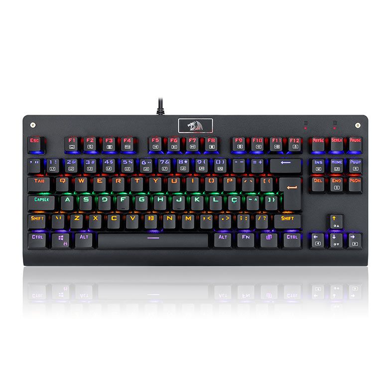 Teclado Mecanico Gamer Redragon Dark Avenger, Rainbow, ABNT2, Switch Black, K568R-PT-BLACK