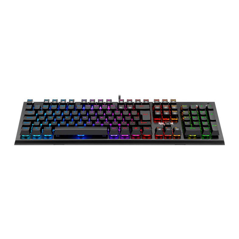 Teclado Mecanico Gamer Redragon Aryaman V2, RGB, Switch Marrom, Preto, K569RGB-PT-BROWN-V2