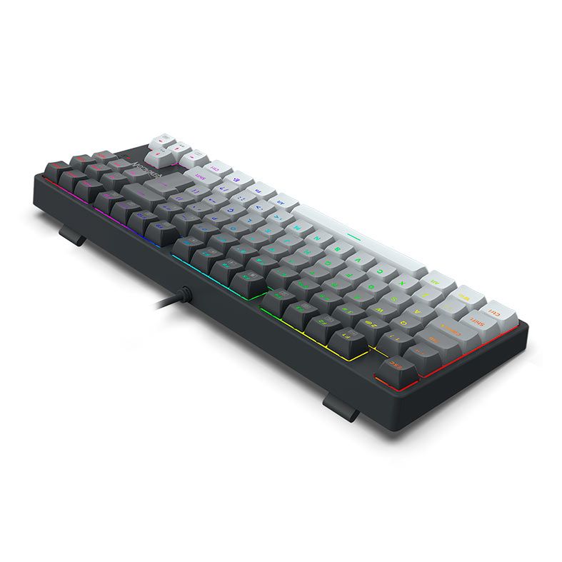 Teclado Mecanico Gamer Redragon Daksa, RGB, Switch Brown, Branco e Preto, K576GG-RGB-PT-BROWN