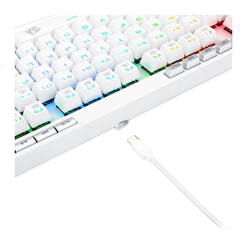 Teclado Mecanico Gamer Redragon Magic-Wand Pro, RGB, Switch Azul, Branco, K587W-RGB-PRO BLUE