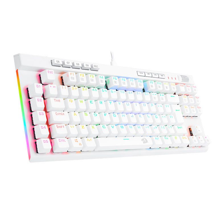 Teclado Mecanico Gamer Redragon Magic-Wand Pro, RGB, Switch Azul, Branco, K587W-RGB-PRO BLUE